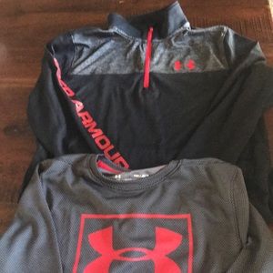 Boys M Under Armour  Long Sleeve Shirts (2)